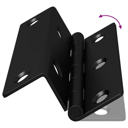 Scharnier 12 pcs Schwarz 38 x 17 x 60 mm Eisen