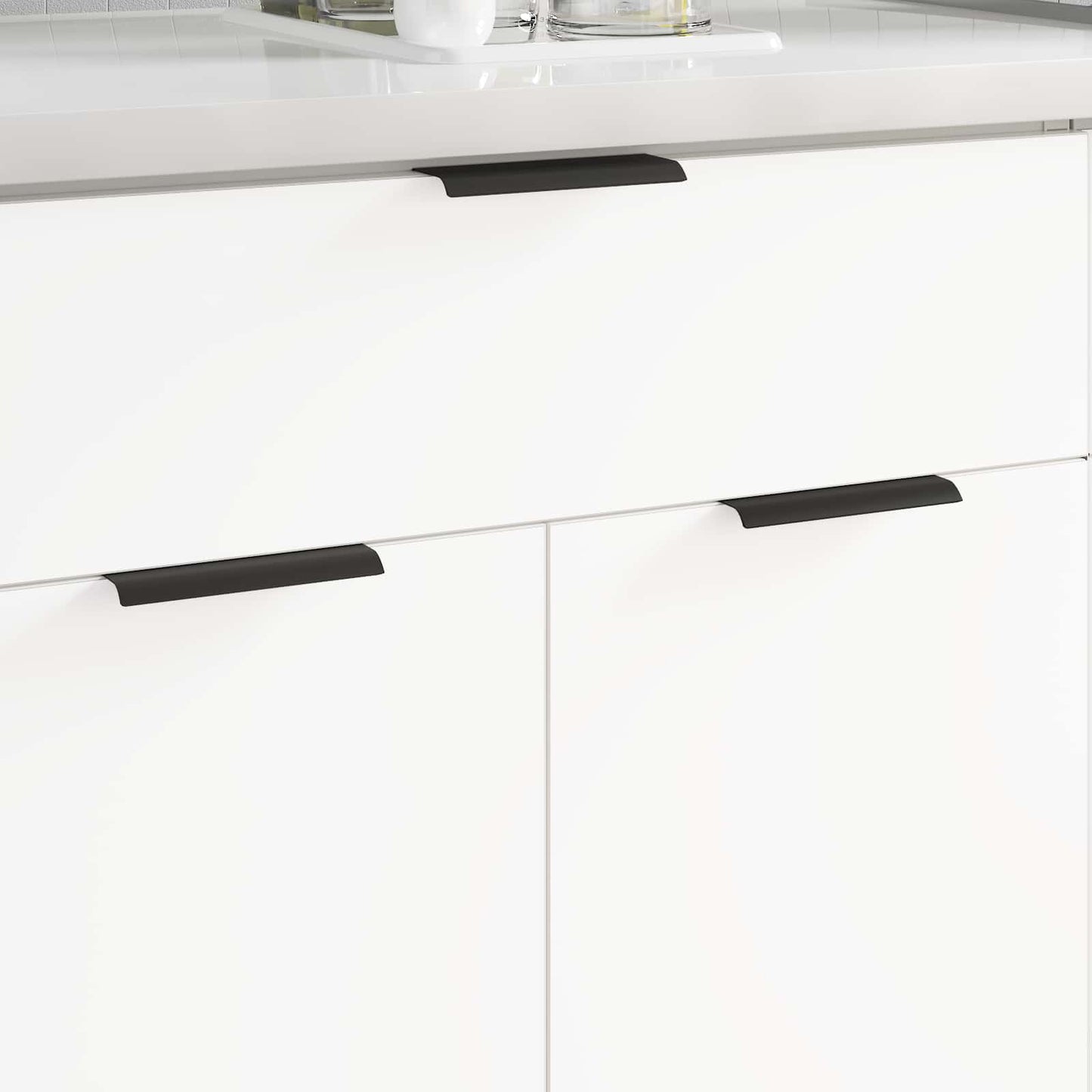 Griff 12 pcs Schwarz 120 x 39,6 x 17 mm Aluminium