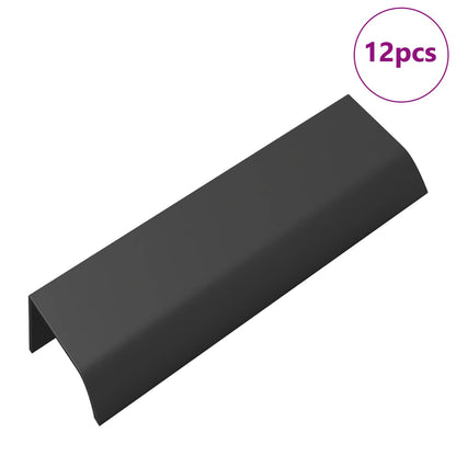 Griff 12 pcs Schwarz 120 x 39,6 x 17 mm Aluminium
