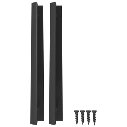 Griff 12 pcs Schwarz 120 x 39,6 x 17 mm Aluminium