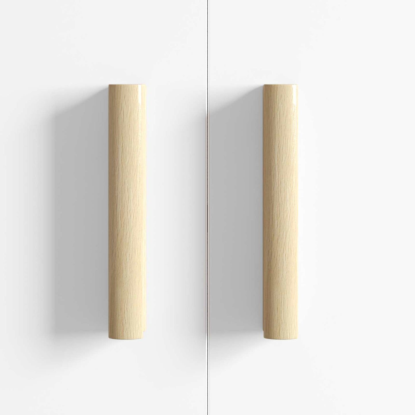 Gerader Griff 12 pcs Natürliche Holzfarbe 130 x 25 x 30 mm