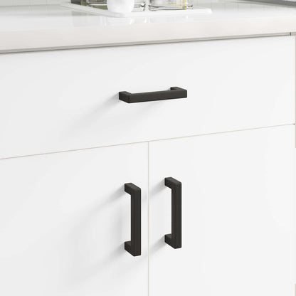 Möbelgriff 12 pcs Schwarz 110 x 12 x 36 mm Eisen