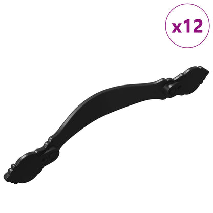 Griff 12 pcs Schwarz 143 x 19,2 x 20 mm Zinklegierung