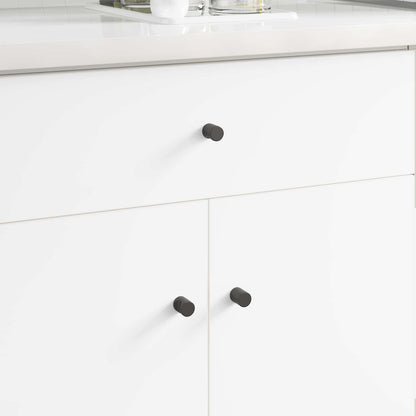 Schrankknopf 12 pcs Schwarz 18 x 23 mm Eisen