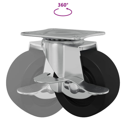 Bockrolle 12 pcs Schwarz und Silber 50,7 x 50,7 x 24,4 mm