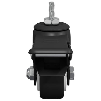 Rollen 12 pcs Schwarz M6 x 37 mm Eisen und Nylon