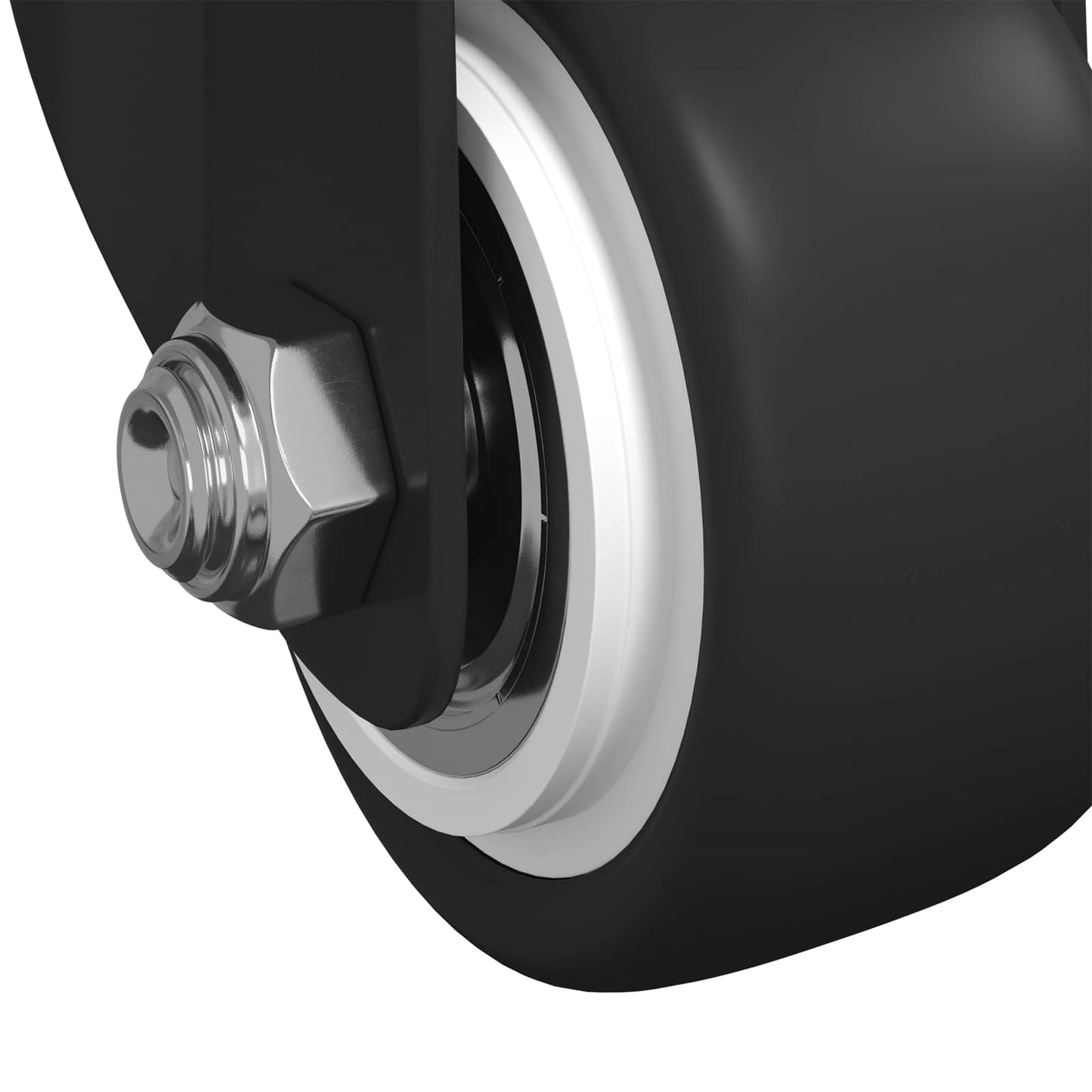 Drehrolle 2 pcs Schwarz 40,4 x 40,4 x 19,7 mm Eisen und Nylon