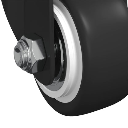 Drehrolle 2 pcs Schwarz 40,4 x 40,4 x 19,7 mm Eisen und Nylon