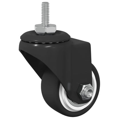 Drehrolle 12 pcs Schwarz 40,4 x 40,4 x 19,7 mm Eisen und Nylon