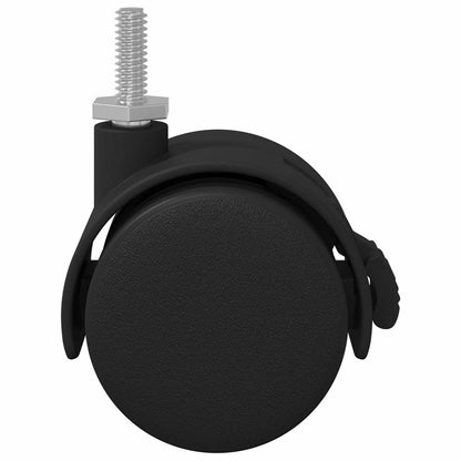 Bockrolle 2 pcs Schwarz und Silber 40,1 x 40,1 x 37,8 mm