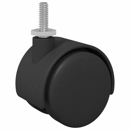 Rollen 2 pcs Schwarz 40,1 x 37,8 mm PP und Eisen