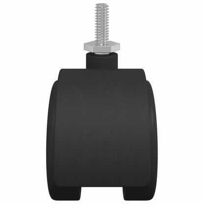 Rollen 2 pcs Schwarz 40,1 x 37,8 mm PP und Eisen