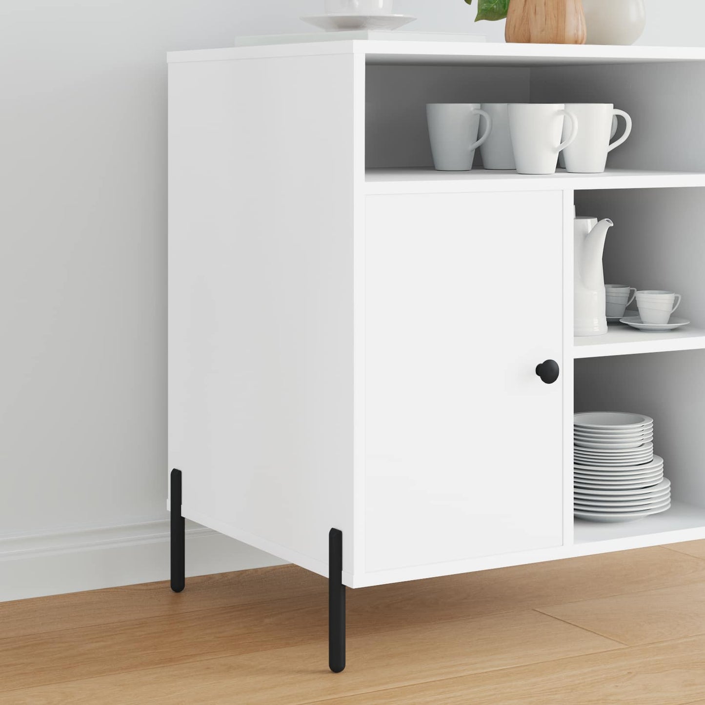 Möbelbeine 2 pcs Schwarz 66 x 36 x 160 mm Eisen