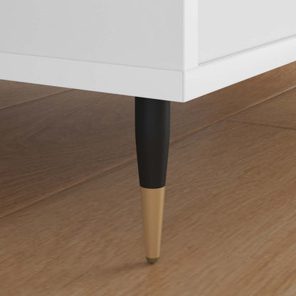 Möbelbeine 2 pcs Schwarz und Gold Ø 40 x 98 mm Eisen