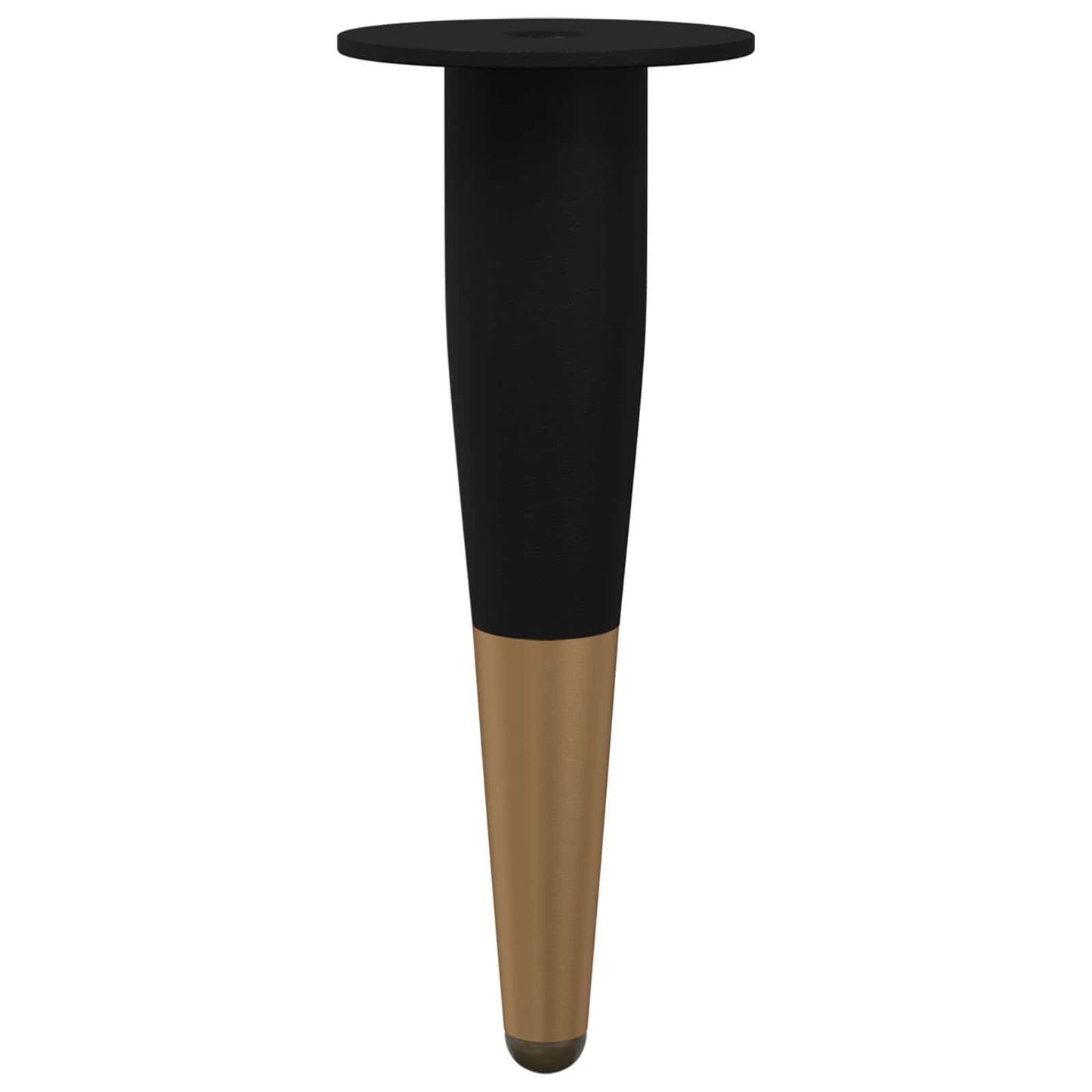 Möbelbeine 2 pcs Schwarz und Gold Ø 40 x 98 mm Eisen