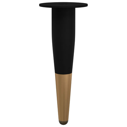 Möbelbeine 2 pcs Schwarz und Gold Ø 40 x 98 mm Eisen