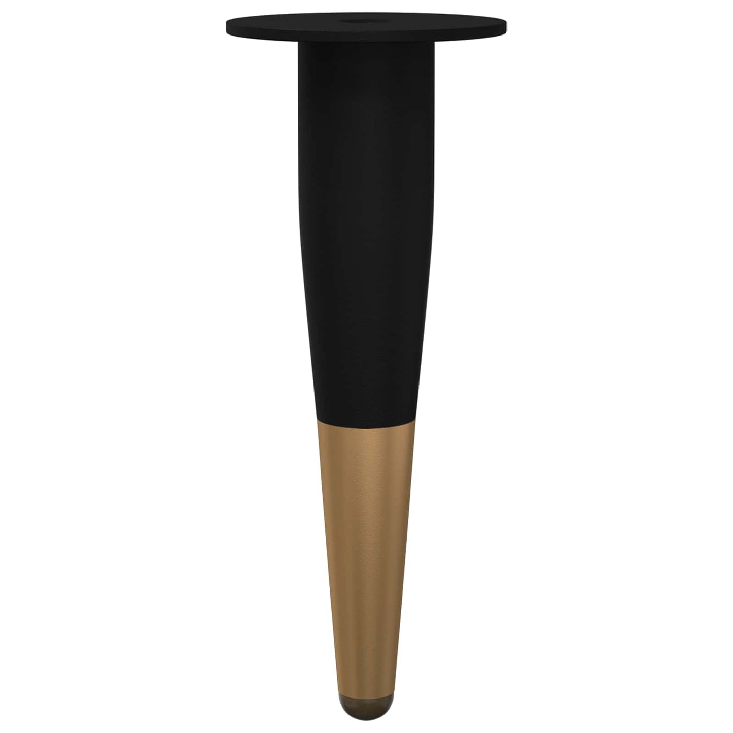 Möbelbeine 12 pcs Schwarz und Gold Ø 40 x 98 mm Eisen