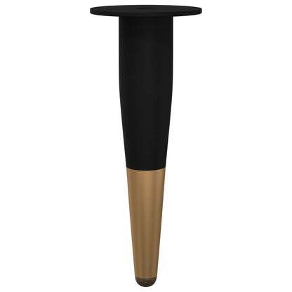 Möbelbeine 12 pcs Schwarz und Gold Ø 40 x 98 mm Eisen