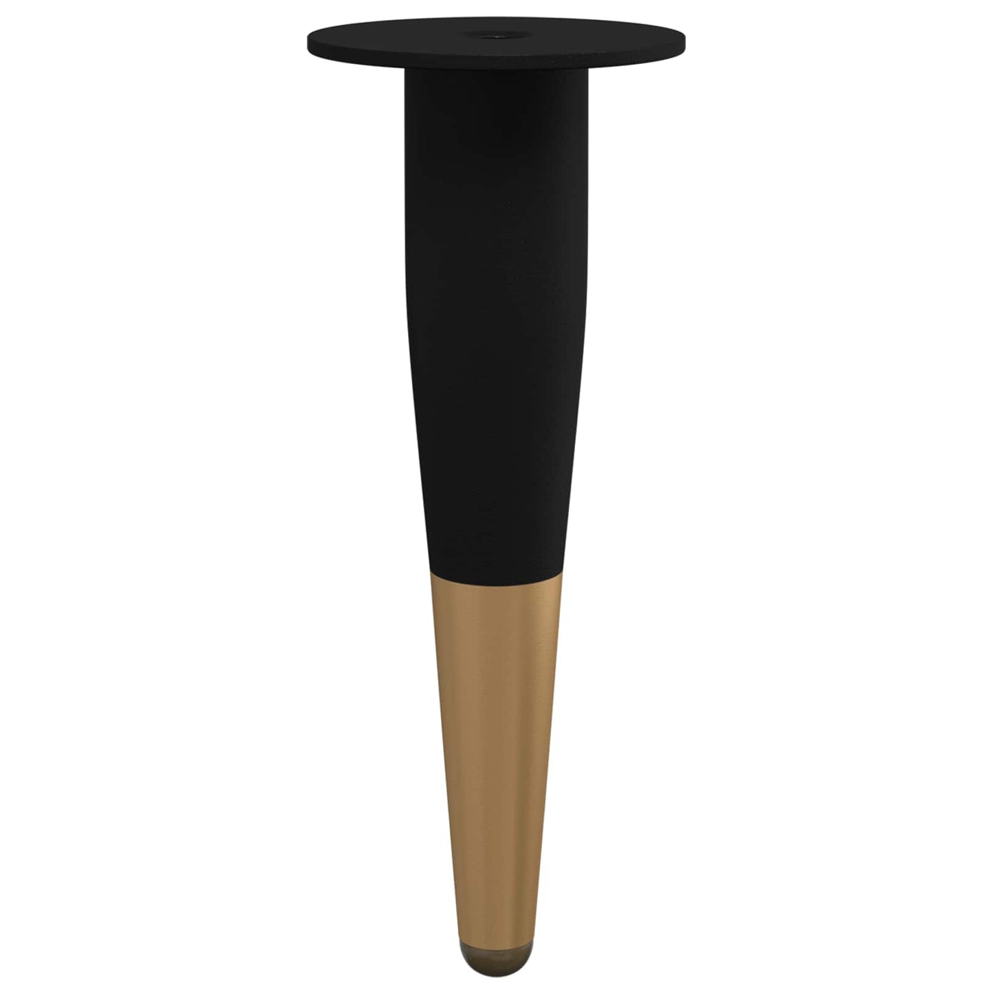 Möbelbeine 12 pcs Schwarz und Gold Ø 40 x 98 mm Eisen