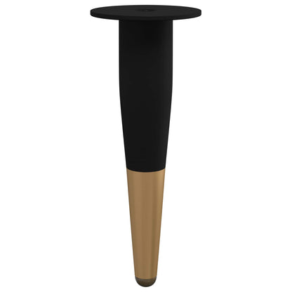 Möbelbeine 12 pcs Schwarz und Gold Ø 40 x 98 mm Eisen