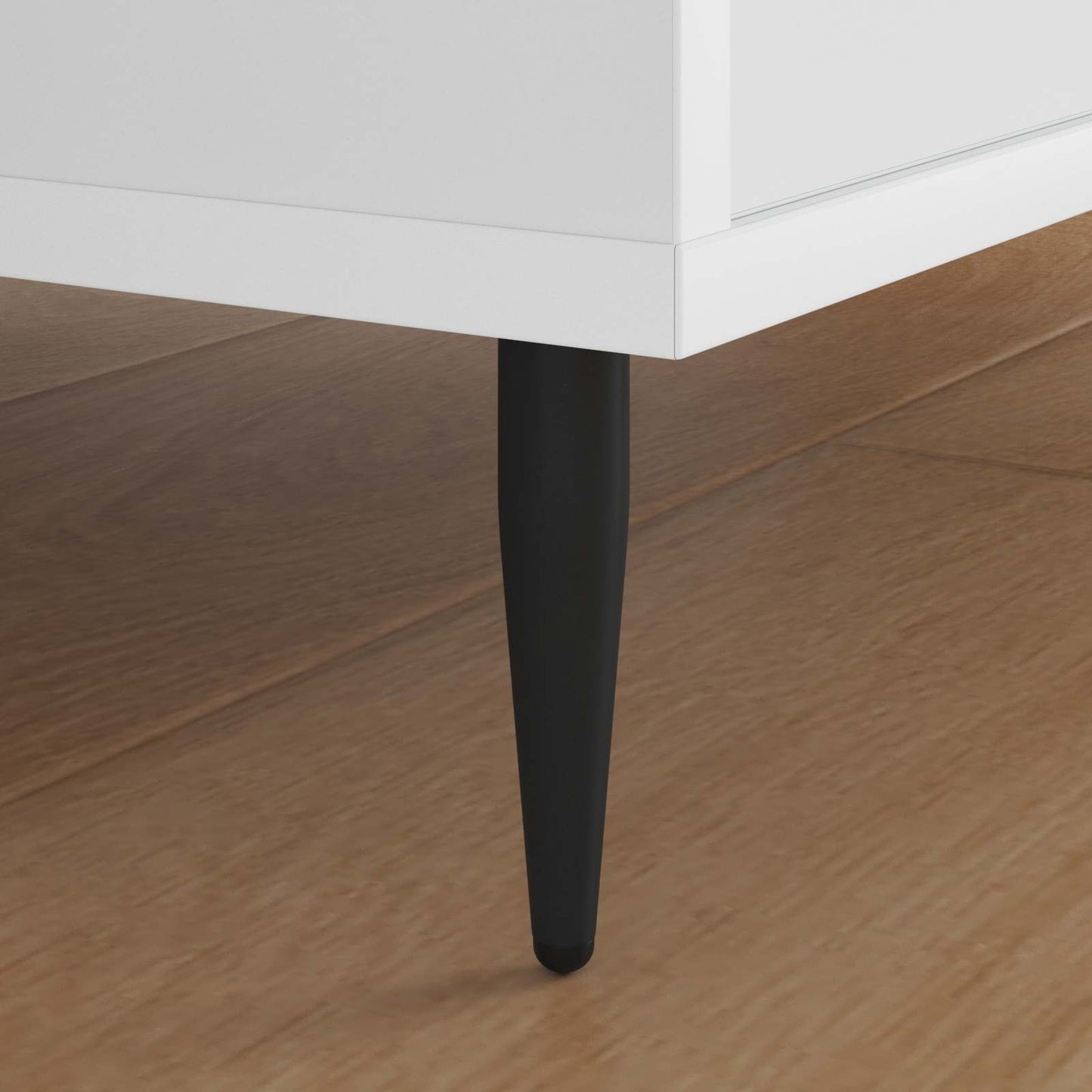 Möbelbeine 12 pcs Schwarz Ø 40 x 98 mm Eisen