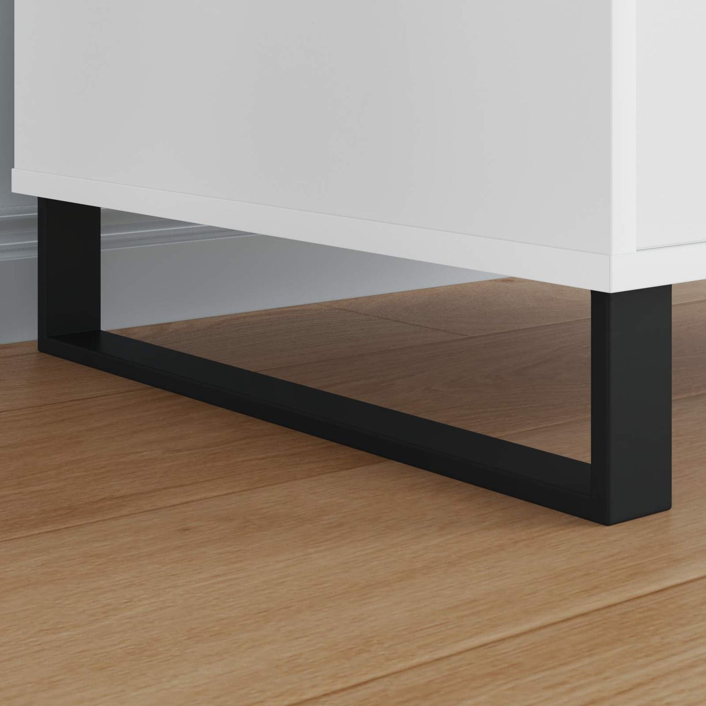 Möbelbeine 2 pcs Schwarz 481 x 40,5 x 100 mm Eisen