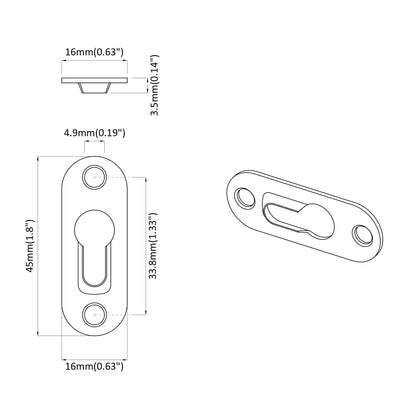 Schlüsselloch-Hänger 3673 pcs Silber 45 x 16 x 3.5 mm Eisen