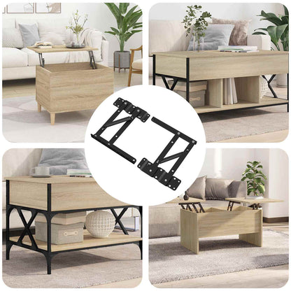 Bettliftmechanismus 2 pcs Schwarz 340 x 95 x 40 mm Eisen