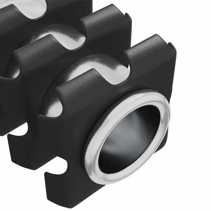 Gewinderohr Einsatz 12 pcs Schwarz und Silber Verzinkter Stahl