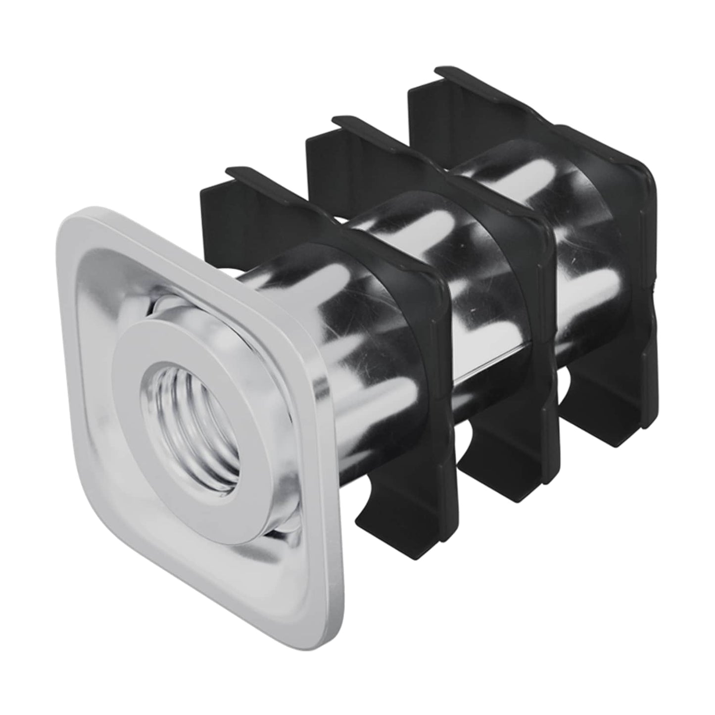 Gewinderohr Einsatz 12 pcs Schwarz und Silber Verzinkter Stahl