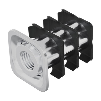 Gewinderohr Einsatz 12 pcs Schwarz und Silber Verzinkter Stahl