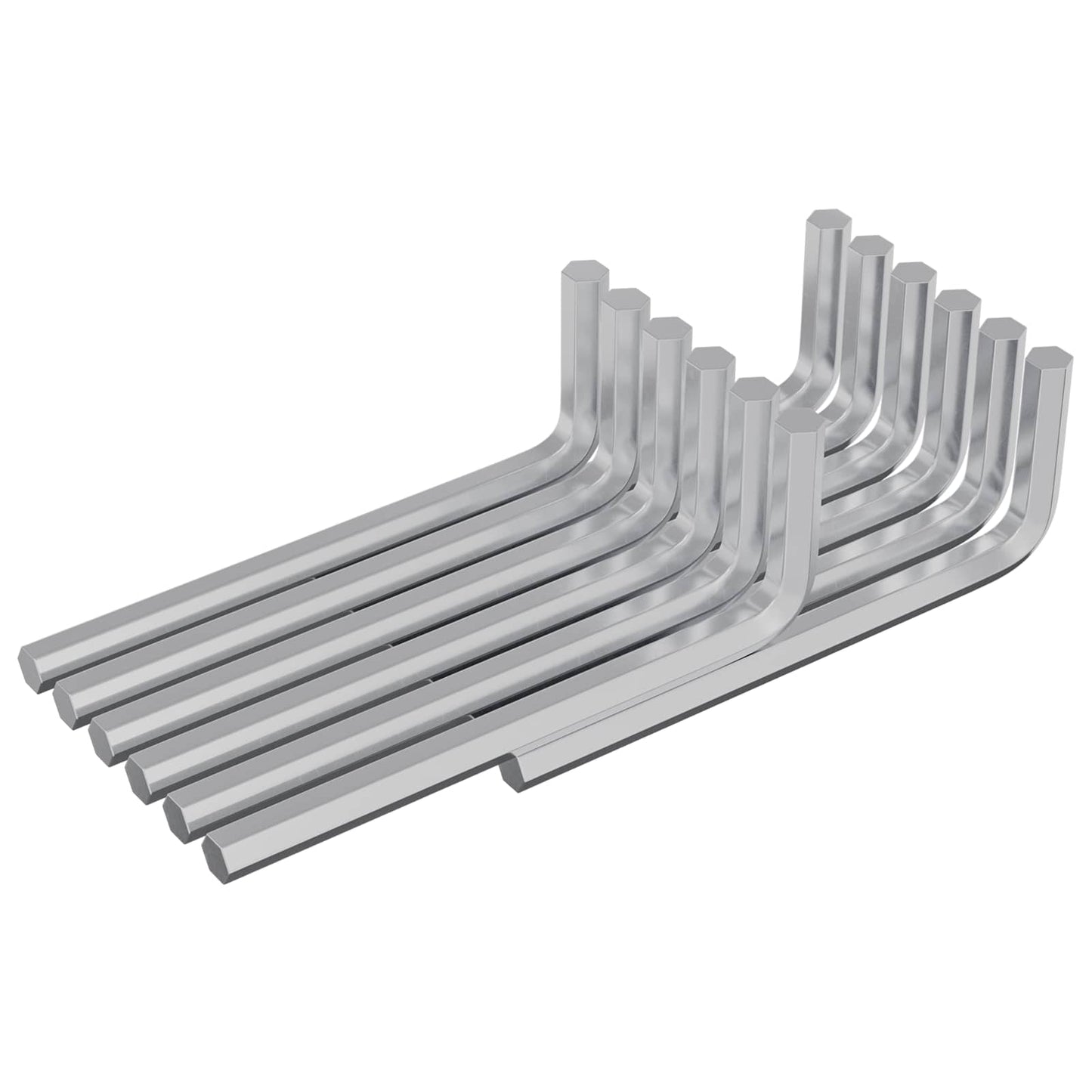 Inbusschlüssel 12 pcs Silber 32 x 86 mm Stahl