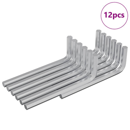 Inbusschlüssel 12 pcs Silber 32 x 86 mm Stahl
