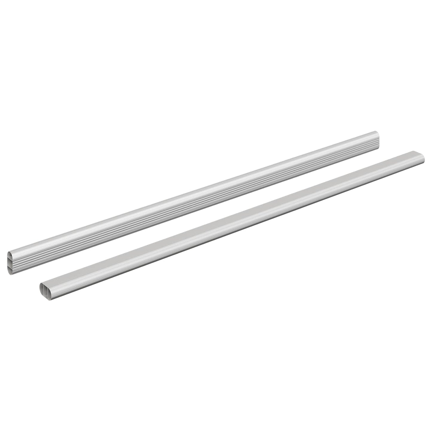 Kleiderstange 2 pcs Silber 764 x 15 x 29 mm Aluminiumlegierung
