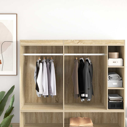 Kleiderstange 2 pcs Silber 764 x 15 x 29 mm Aluminiumlegierung