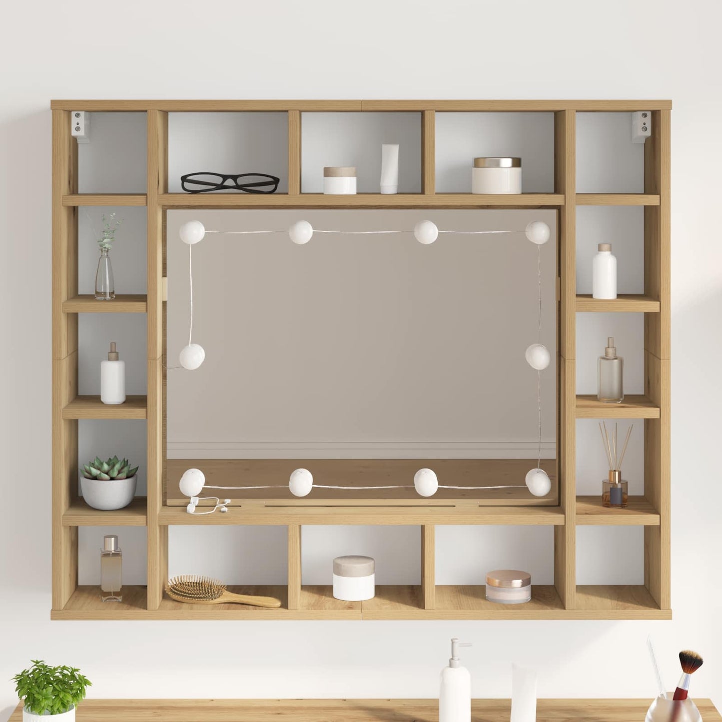 Spiegelleuchten 12 pcs Weiß 4,5 x 4,5 x 4,8 cm Kunststoff