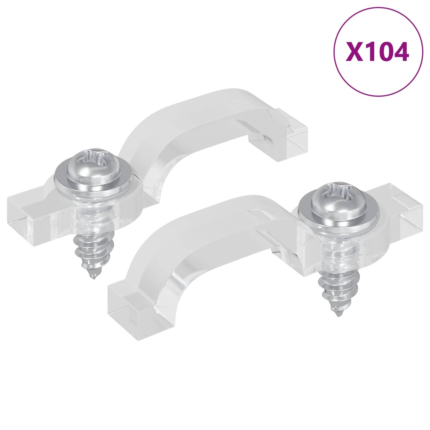 LED Streifen Clips 2 pcs Transparent 23,8 x 7,3 x 4,3 mm