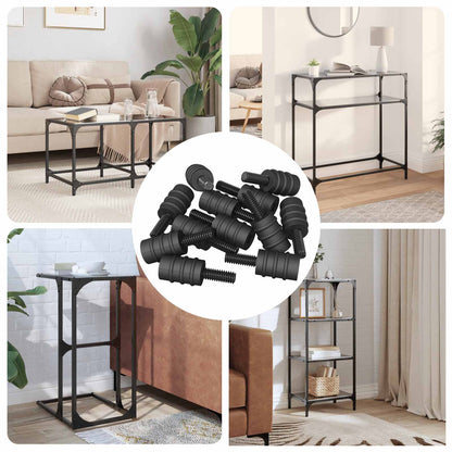 Abstandsschraube 4865 pcs Schwarz M4 Gummi und Stahl