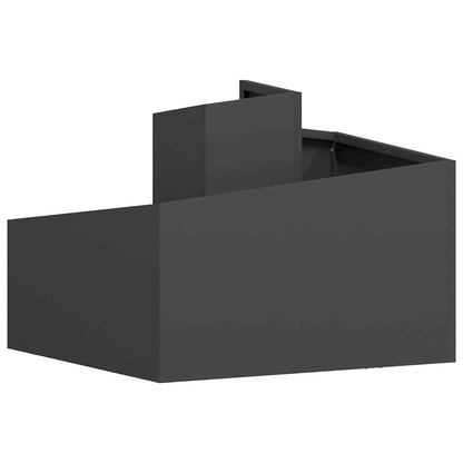 vidaXL Garten-Pflanzgefäß Schwarz 60 x 60 x 50 cm Kaltgewalzter Stahl