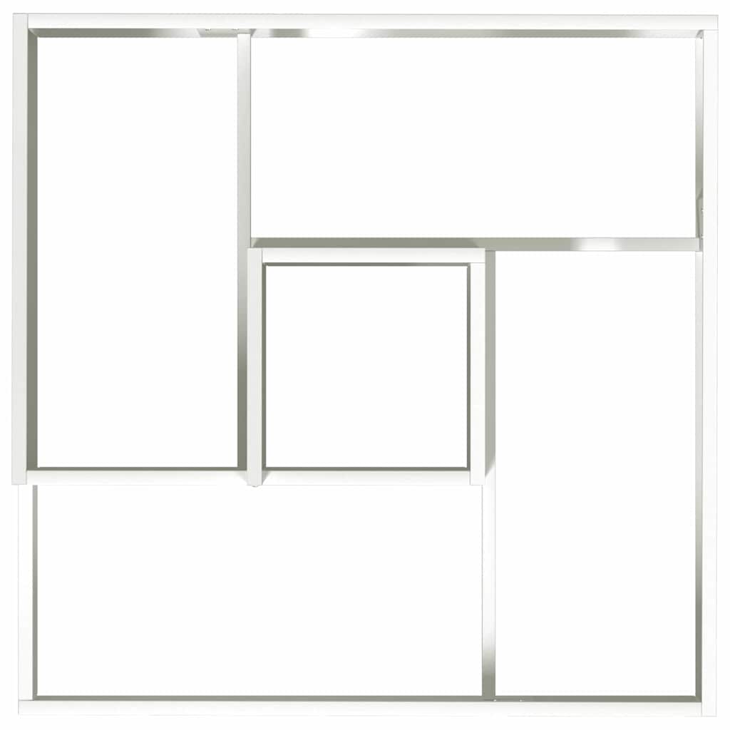 vidaXL Garten-Pflanzgefäß Weiß 60 x 60 x 50 cm Kaltgewalzter Stahl