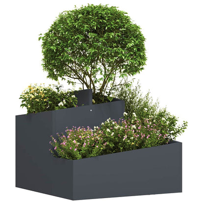 vidaXL Garten-Pflanzgefäß Anthrazit 60 x 60 x 50 cm