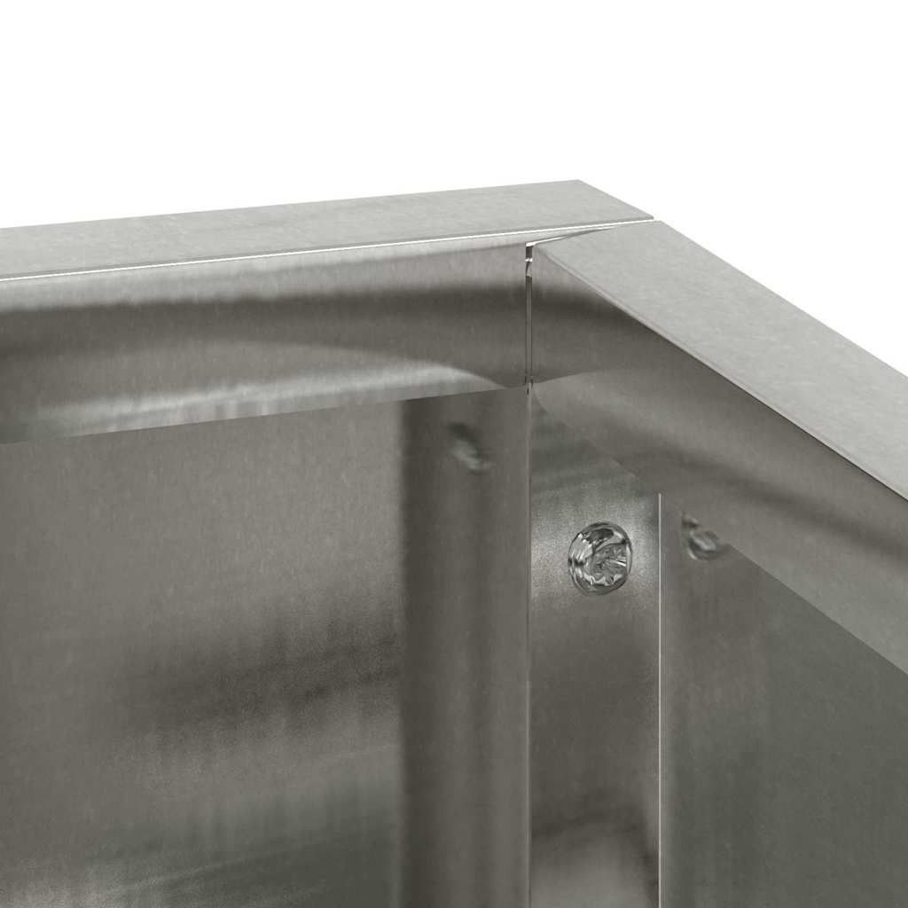 Garten-Pflanzgefäß Silber 60 x 60 x 50 cm Edelstahl