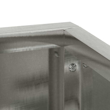 Garten-Pflanzgefäß Silber 60 x 60 x 50 cm Edelstahl