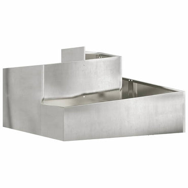 vidaXL Garten-Pflanzgefäß Silber 60 x 60 x 50 cm Edelstahl