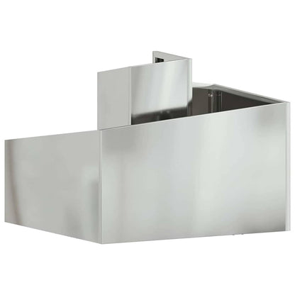 vidaXL Garten-Pflanzgefäß Silber 60 x 60 x 50 cm Verzinkter Stahl