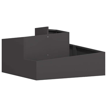 vidaXL Garten-Pflanzgefäß Schwarz 80 x 80 x 50 cm Kaltgewalzter Stahl