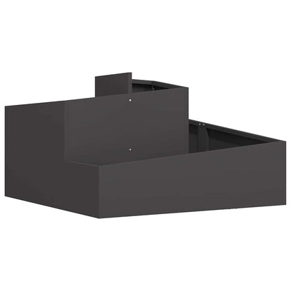 vidaXL Garten-Pflanzgefäß Schwarz 80 x 80 x 50 cm Kaltgewalzter Stahl
