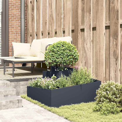 vidaXL Garten-Pflanzgefäß Anthrazit 80 x 80 x 50 cm