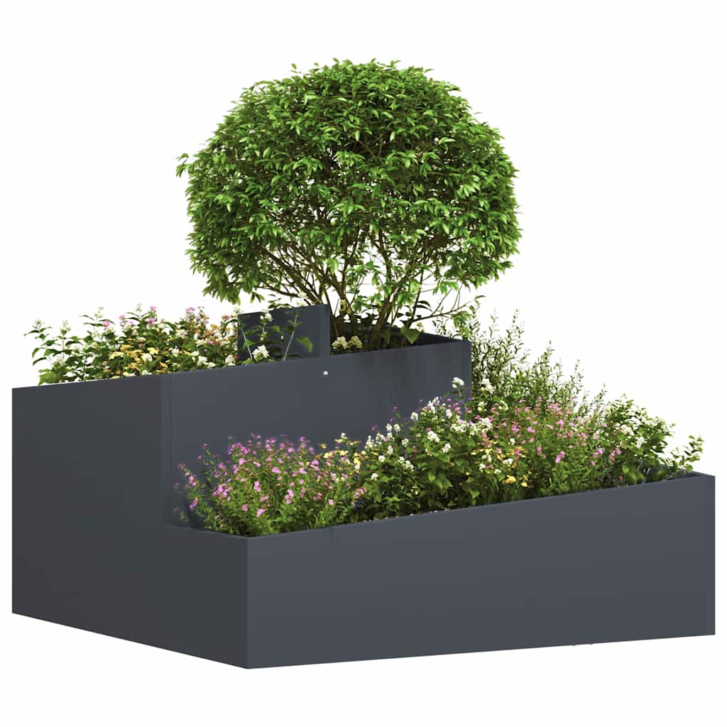 vidaXL Garten-Pflanzgefäß Anthrazit 80 x 80 x 50 cm
