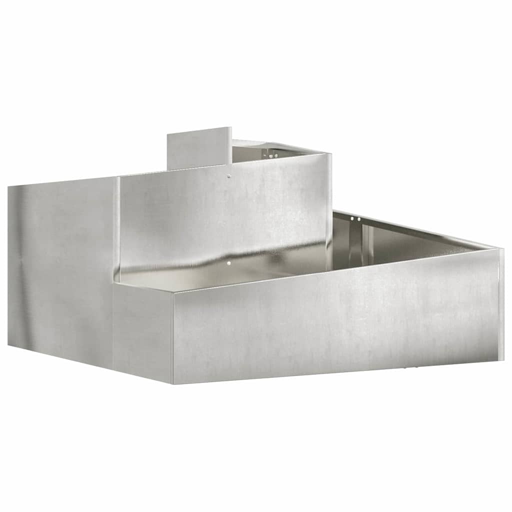 vidaXL Garten-Pflanzgefäß Silber 80 x 80 x 50 cm Edelstahl